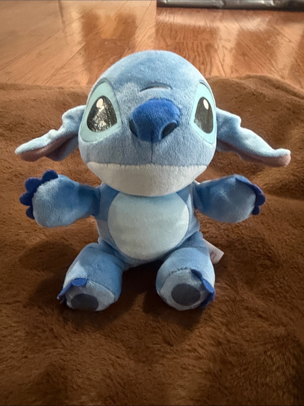 Ty Stitch Blue Plush Alien Stuffed Toy with Dark Blue Accents